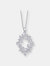 C.z. Sterling Silver Clear Cubic Zirconia Sun-themed Necklace