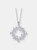 C.z. Sterling Silver Clear Cubic Zirconia Sun-themed Necklace - Sterling Silver