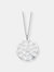 C.z. Sterling Silver Rhodium Plated Matte Brushed Filigree Pendant - Silver