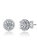 Elegant Simulated Diamond Stud Earrings - Silver