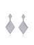 Genevive Sterling Silver Black Plated Cubic Zirconia Pave Drop Earrings - White