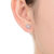 GENEVIVE Sterling Silver Cubic Zirconia Halo Stud Earrings