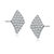 Genevive Sterling Silver Cubic Zirconia Kite Stud Earrings