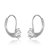 Genevive Sterling Silver Cubic Zirconia Leverback Drop Earrings