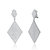 GENEVIVE Sterling Silver Cubic Zirconia Pave Drop Earrings