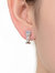 GENEVIVE Sterling Silver Cubic Zirconia Petite Hoop Earrings
