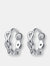 Genevive Sterling Silver Cubic Zirconia Small Round Hoop Earrings - Silver