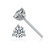 Genevive Sterling Silver Cubic Zirconia Solitaire Stud Earrings