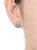 Genevive Sterling Silver Cubic Zirconia Swirl Halo Stud Earrings