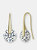 GENEVIVE Sterling Silver Gold Plated Cubic Zirconia Hook Earrings - Gold