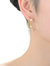 Genevive Sterling Silver Gold Plated Freshwater Pearl Hoop Earrings