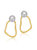 Genevive Sterling Silver Gold Plated Freshwater Round Pearl Drop Earrings