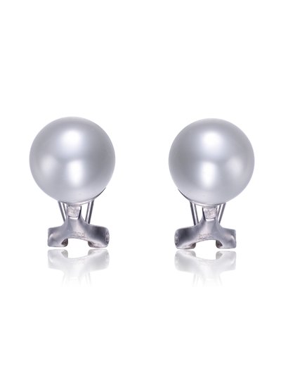 Genevive GENEVIVE Sterling Silver White Pearl Stud Earrings product