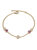 GigiGirl Kids/Teens Sterling Silver 14k Gold Plated Ruby & Clear Cubic Zirconia Cable Chain Bracelet - Ruby & Clear
