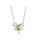 GigiGirl Kids/Teens Sterling Silver With Peridot Tourmaline Gemstone Butterfly Pendant Necklace