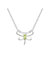 GigiGirl Kids/Teens Sterling Silver With Peridot Tourmaline Gemstone Butterfly Pendant Necklace - Peridot