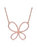 Gigigirl Teens Sterling Silver With Clear Cubic Zirconia Butterfly Pendant - Rose Gold