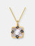 Gold Overlay Cubic Zirconia Fashionable Necklace - Gold