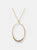 Gold Overlay Cubic Zirconia Halo Necklace