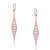 GV Sterling Silver Cubic Zirconia Long Drop Earrings