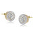 GV Sterling Silver Cubic Zirconia Round Clear,Pink or Gold Plated Earrings