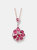 Rose Gold Plated Multi Colored Cubic Zirconia Pendant Necklace - Rose Gold 