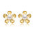 Sterling Silver 14k Yellow Gold Plated with White Pearl Blooming Daisy Flower Stud Earrings