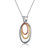 Sterling Silver 18k Rose Gold Overlay Pendant Necklace