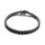 Sterling Silver Black Plated Layered Contemporary Tennis Bracelet - Sliver/Black