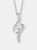 Sterling Silver Clear Cubic Zirconia Accent Pendant Necklace