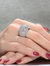 Sterling Silver Clear Cubic Zirconia Cluster Dome Ring