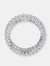 Sterling Silver Clear Marquise Cubic Zirconia Eternity Ring
