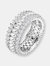 Sterling Silver Clear Marquise Cubic Zirconia Eternity Ring - Sterling Silver