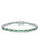 Sterling Silver Colored Marquise Cubic Zirconia Tennis Bracelet - Green