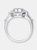 Sterling Silver Cubic Zirconia Accent Modern Engagement Ring