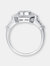 Sterling Silver Cubic Zirconia Accent Modern Engagement Ring