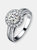 Sterling Silver Cubic Zirconia Circle Solitaire Ring - Sterling Silver