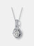 Sterling Silver Cubic Zirconia Drop Pendant Necklace