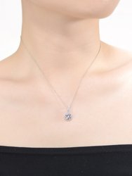 Sterling Silver Cubic Zirconia Drop Pendant Necklace