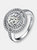 Sterling Silver Cubic Zirconia Halo Modern Ring - Silver 