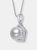 Sterling Silver Cubic Zirconia Pearl Necklace