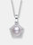Sterling Silver Cubic Zirconia Pearl Necklace - Sterling Silver