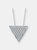 Sterling Silver Cubic Zirconia Reverse Triangle Necklace - Silver
