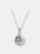 Sterling Silver Cubic Zirconia Sphere Pendant - White