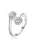 Sterling Silver Cubic Zirconia Two Stone Engagement Ring - Sterling Silver