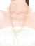 Sterling Silver Gold Plated Cubic Zirconia Chain Necklace