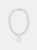 Sterling Silver Gold Plated Cubic Zirconia Chain Necklace - Gold