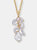 Sterling Silver Gold Plated Freshwater Pearl Drop Pendant Necklace - White