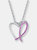 Sterling Silver Pink Cubic Zirconia Loop Necklace