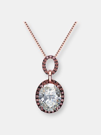 Genevive Sterling Silver Rose Gold Pendant product